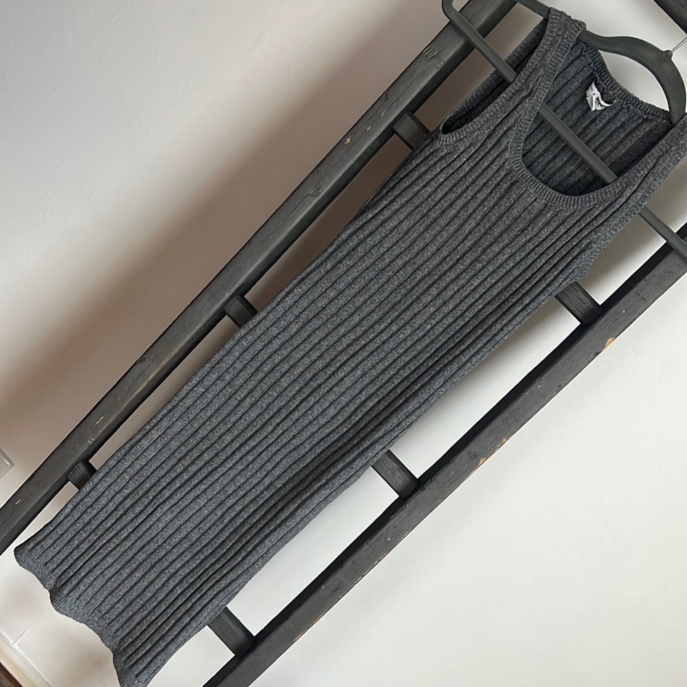 Gray ribbed Sonoma tank dress
